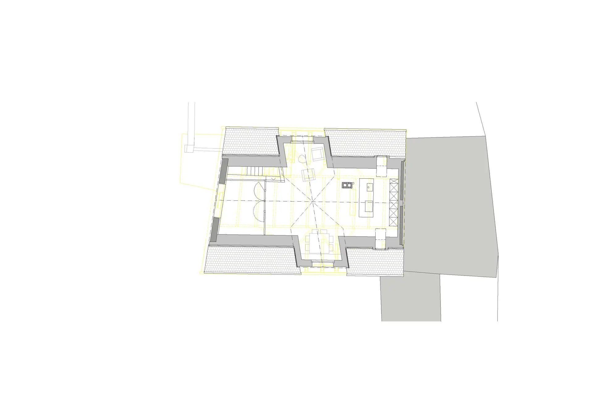 28_Umbau_Wohnhaus Ausserdorf Fläsch_Grundriss Dachgeschoss